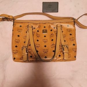 MCM Tan and Black Women's Bag